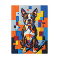 Boston Terrier Canvas Wall Art | Living Work of Art Collection | Cubist Style Print