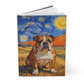 Bulldog In A Field Notebook - Van Gogh Style | Living Work of Art Collection