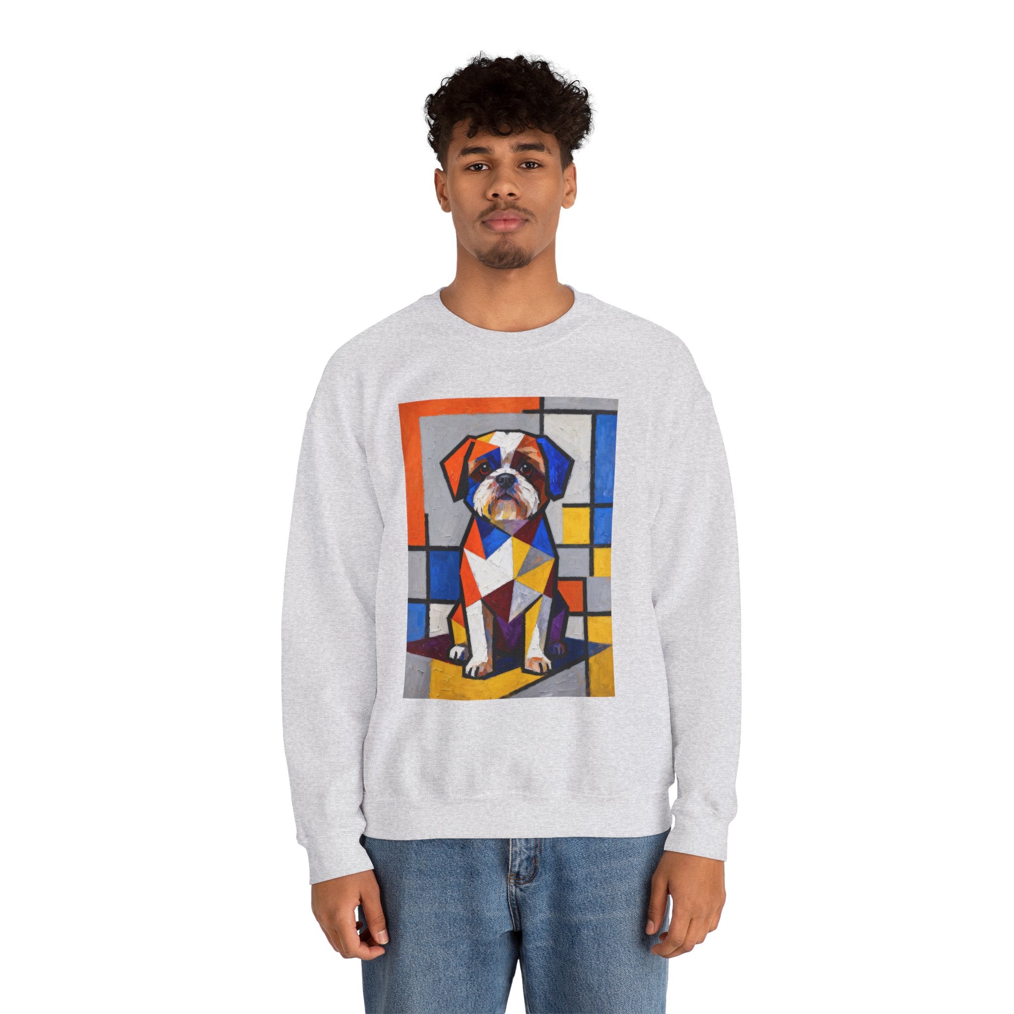 Shih Tzu Sweatshirt | Living Work of Art Collection | Cubist Style
