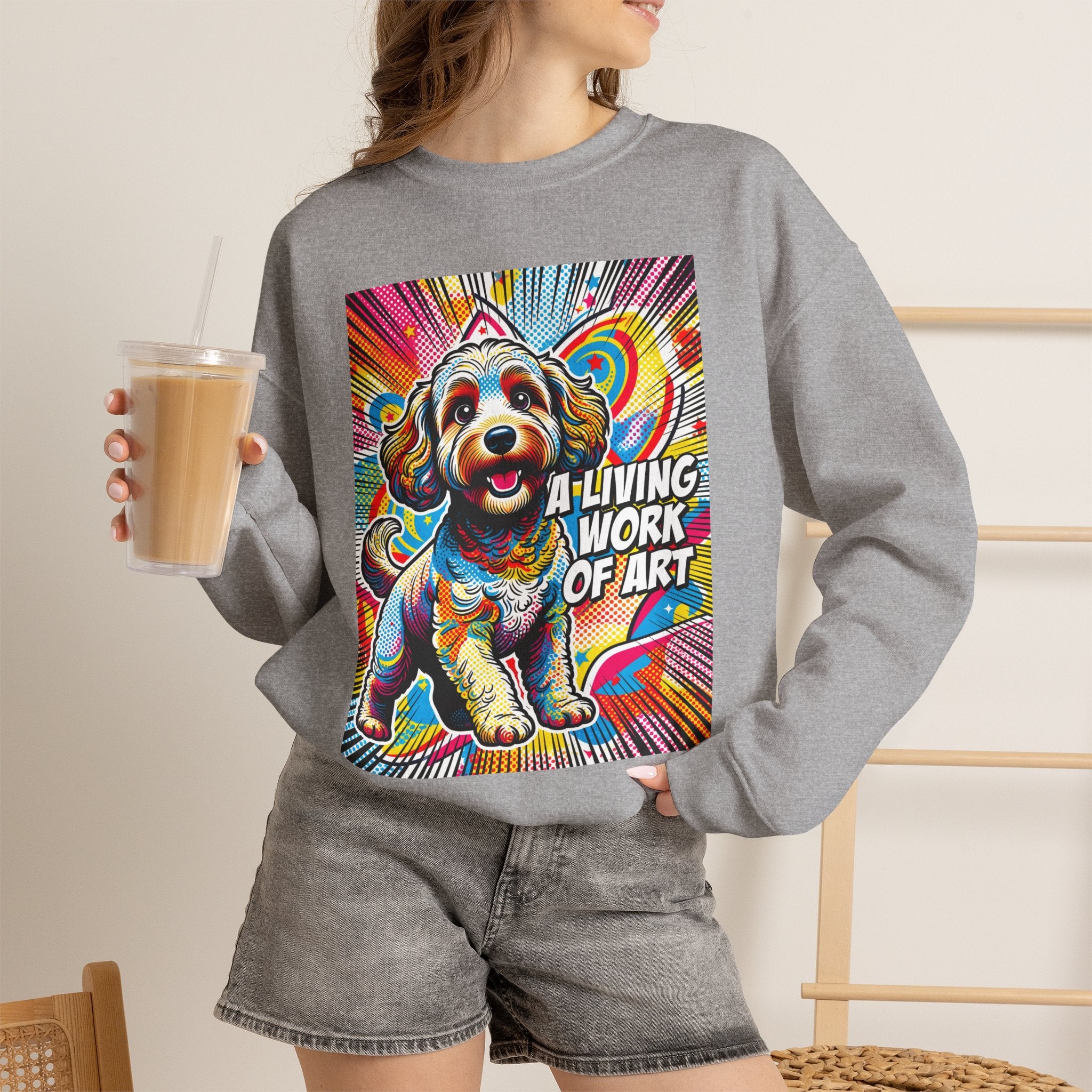 Schnoodle Sweatshirt | Living Work of Art Collection | Pop Art