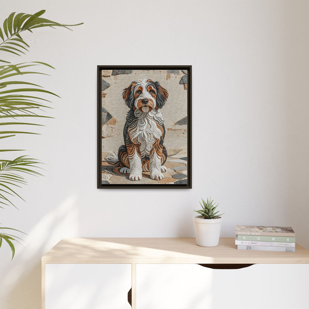 Bernedoodle Canvas Wall Art | Living Work of Art Collection | Mosaic Style Print