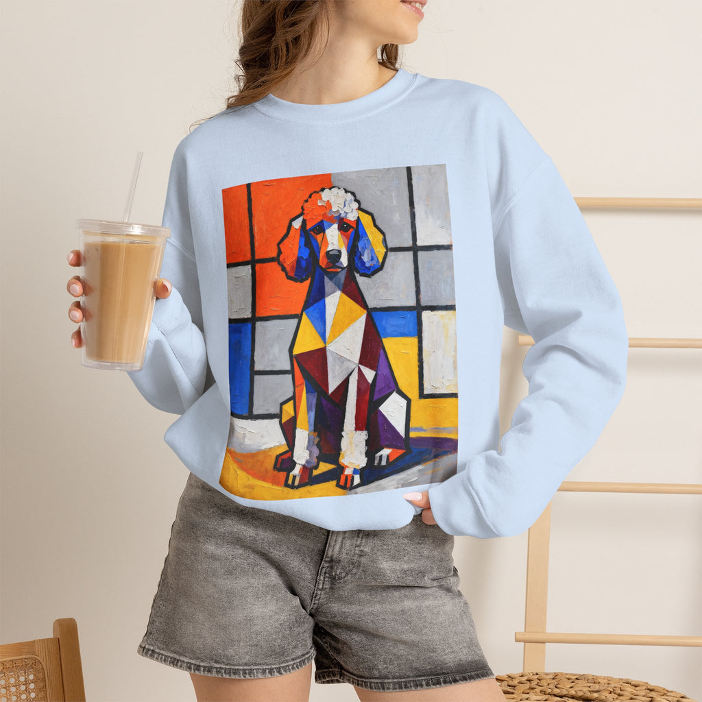 Poodle Sweatshirt | Living Work of Art Collection | Cubist Style