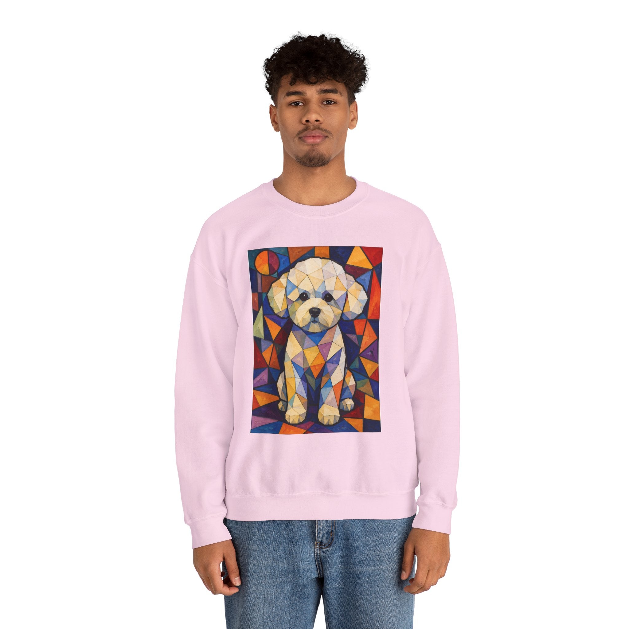 Bichon Frise Sweatshirt | Living Work of Art Collection | Cubist Style