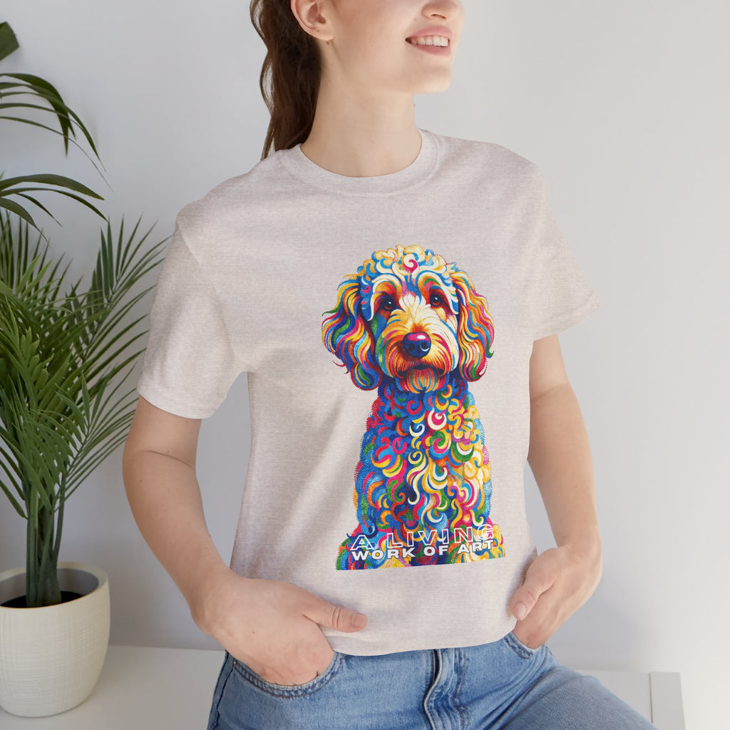 Goldendoodle T Shirt | Living Work of Art Collection | Pointillism Style