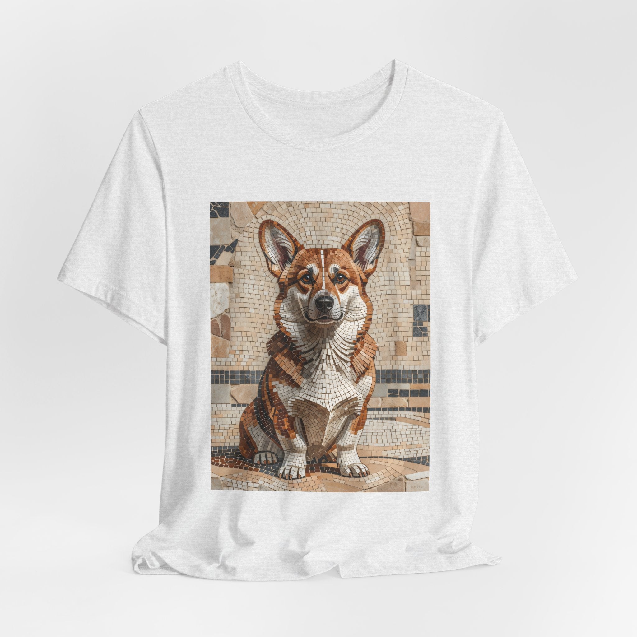 Corgi T Shirt | Living Work of Art Collection | Mosaic Style