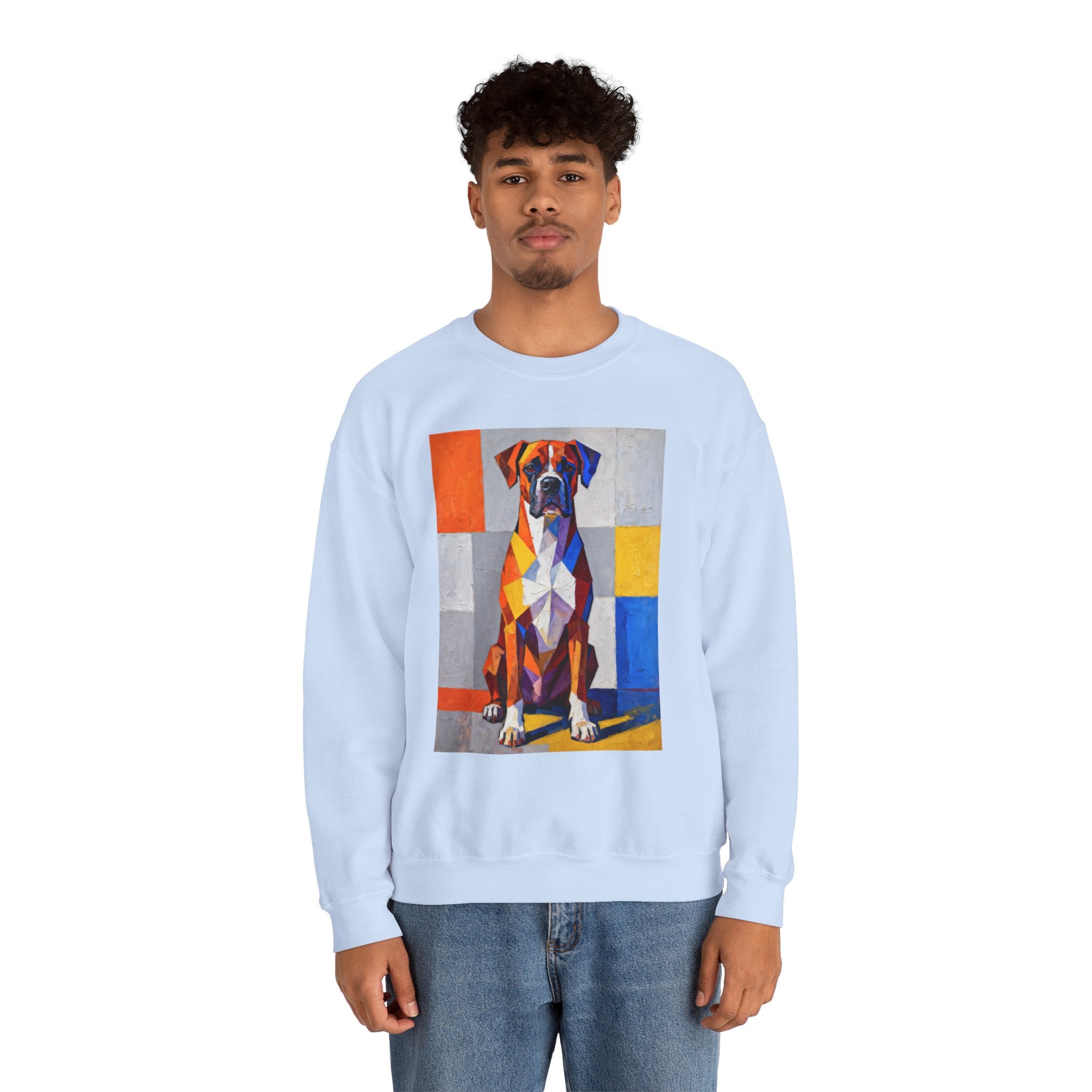 Boxer Sweatshirt | Living Work of Art Collection | Cubist Style
