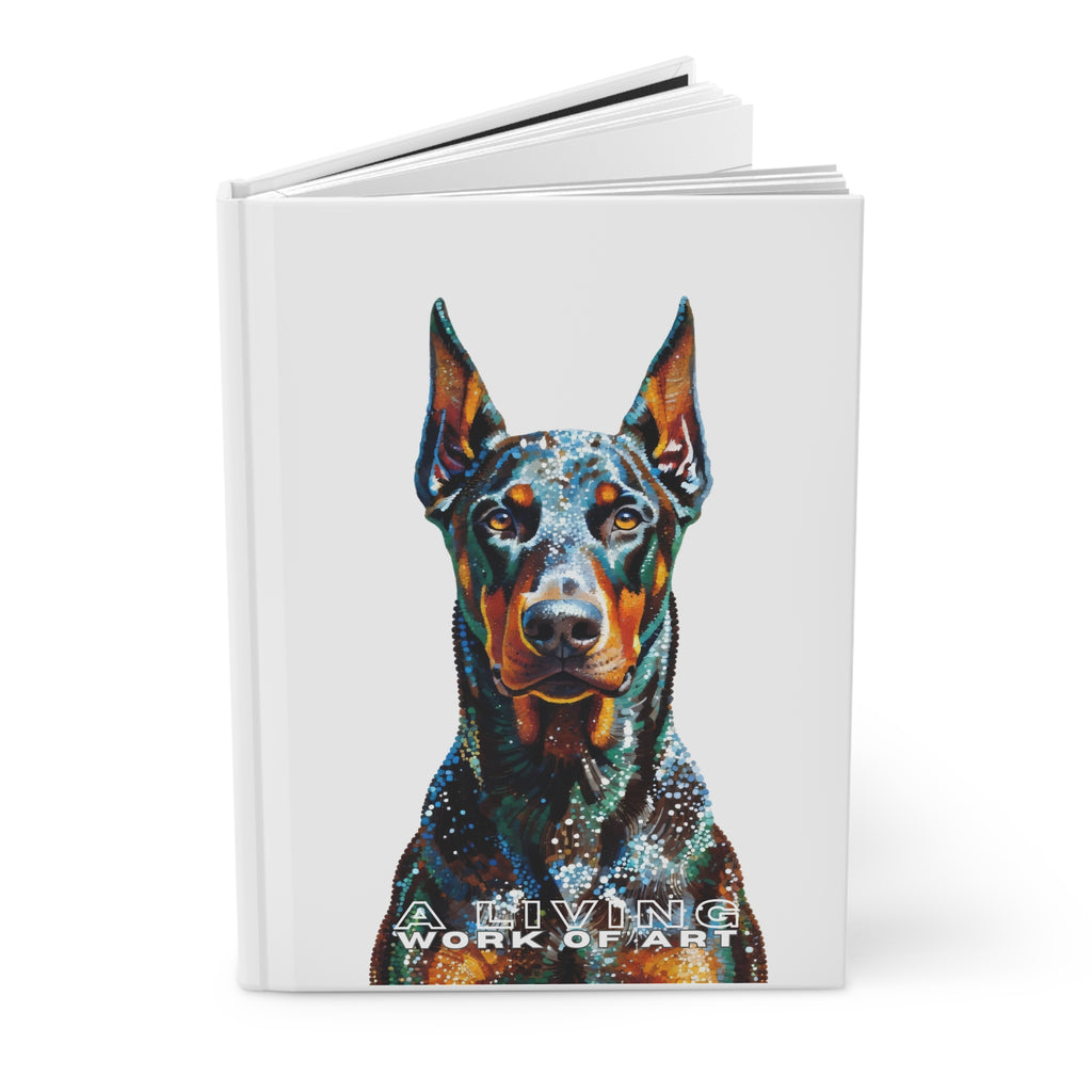 Doberman Pinscher Notebook | Living Work of Art Collection | Pointillism Style