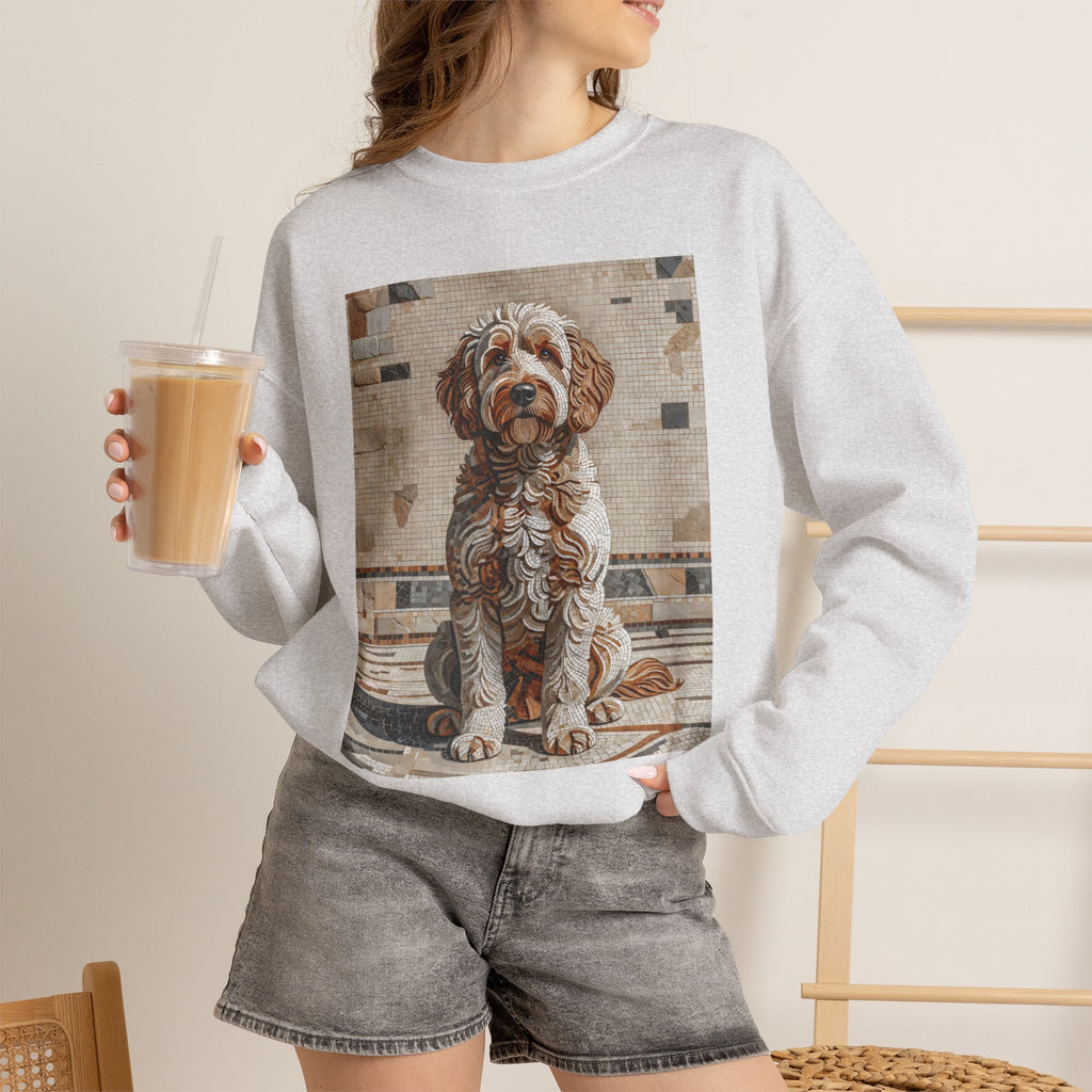 Labradoodle Sweatshirt | Living Work of Art Collection | Mosaic Style