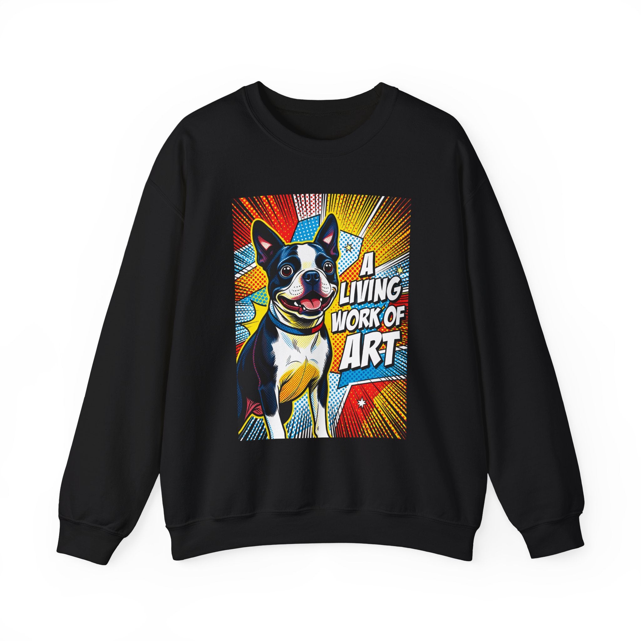 Boston Terrier Sweatshirt | Living Work of Art Collection | Pop Art