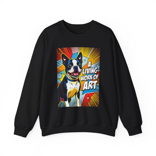 Boston Terrier Sweatshirt | Living Work of Art Collection | Pop Art