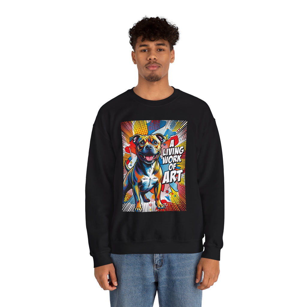 Staffordshire Bull Terrier Sweatshirt | Living Work of Art Collection | Pop Art