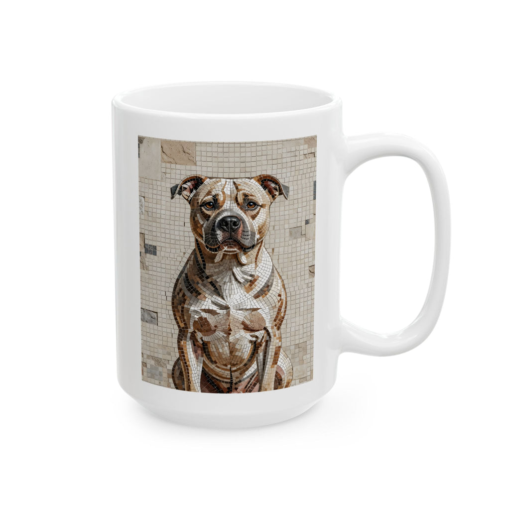 Staffordshire Bull Terrier Coffee Mug | Living Work of Art Collection | Mosaic Style