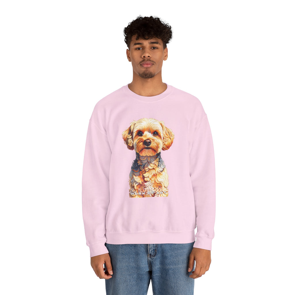 Yorkipoo Sweatshirt | Living Work of Art Collection | Pointillism Style