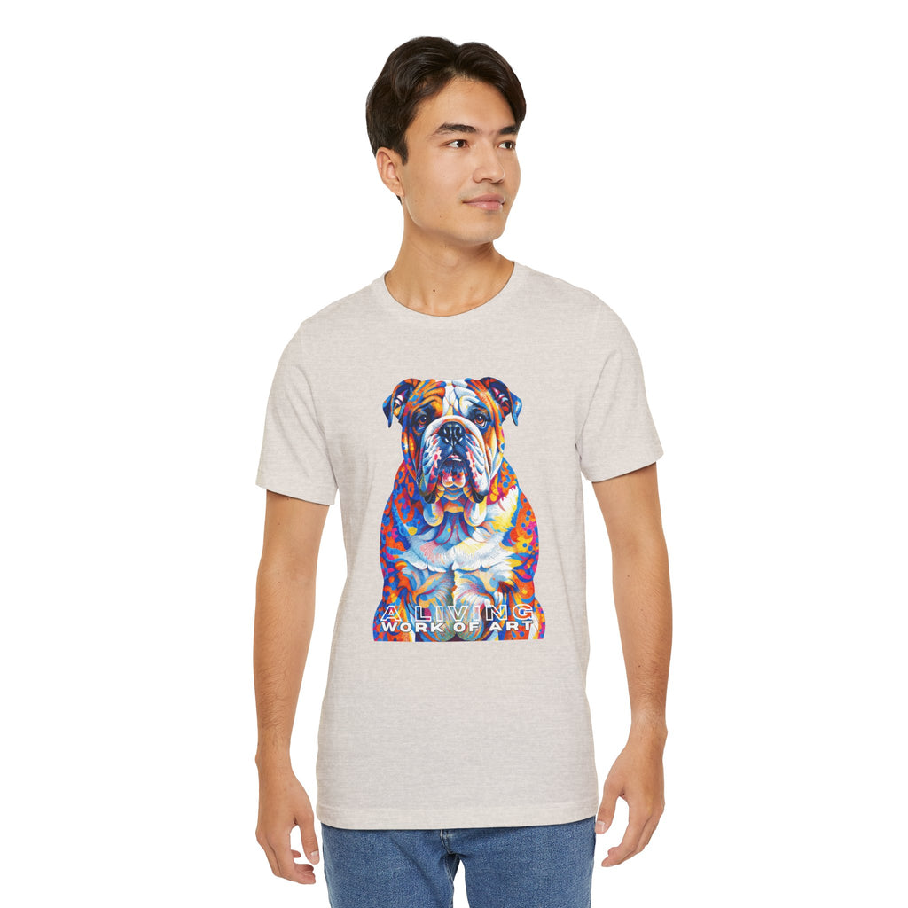 Bulldog T Shirt | Living Work of Art Collection | Pointillism Style
