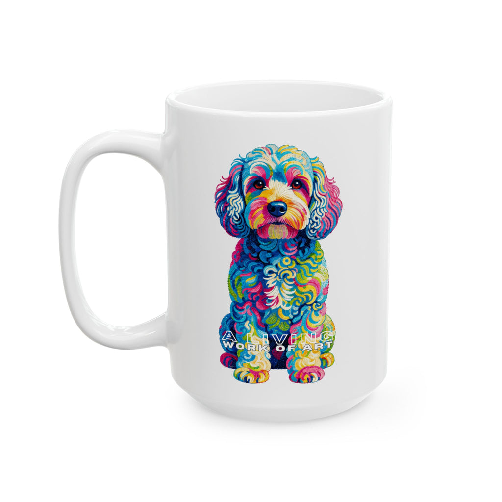 Cockapoo Coffee Mug | Living Work of Art Collection | Pointillism Style