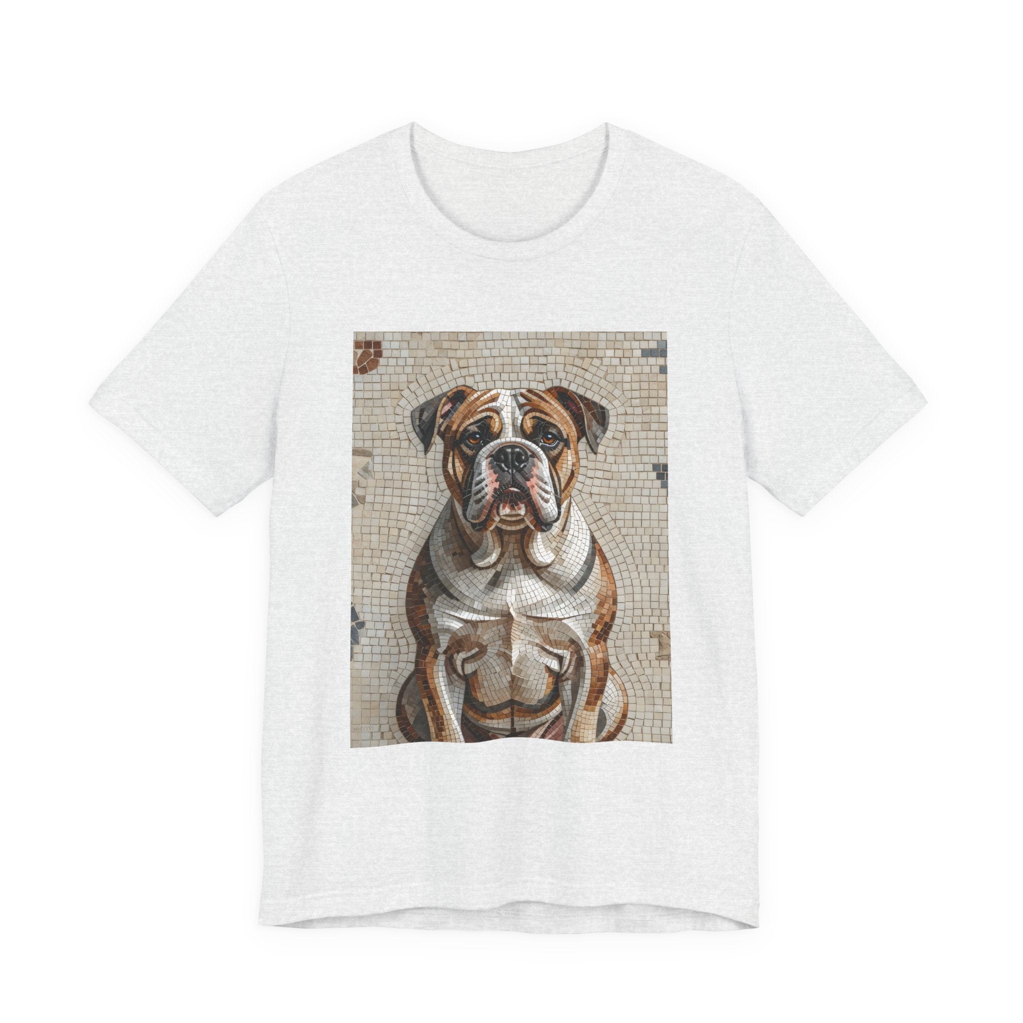 Bulldog T Shirt | Living Work of Art Collection | Mosaic Style