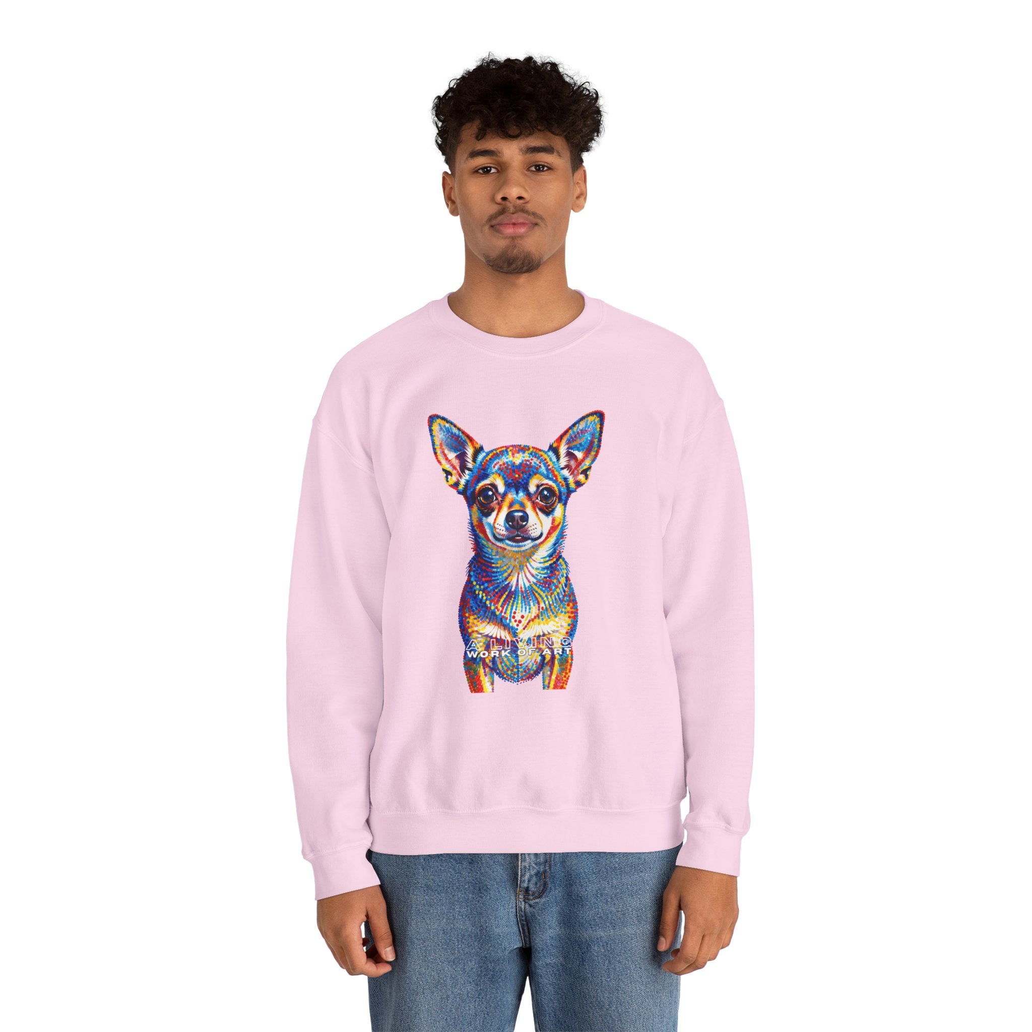 Chihuahua Sweatshirt | Living Work of Art Collection | Pointillism Style