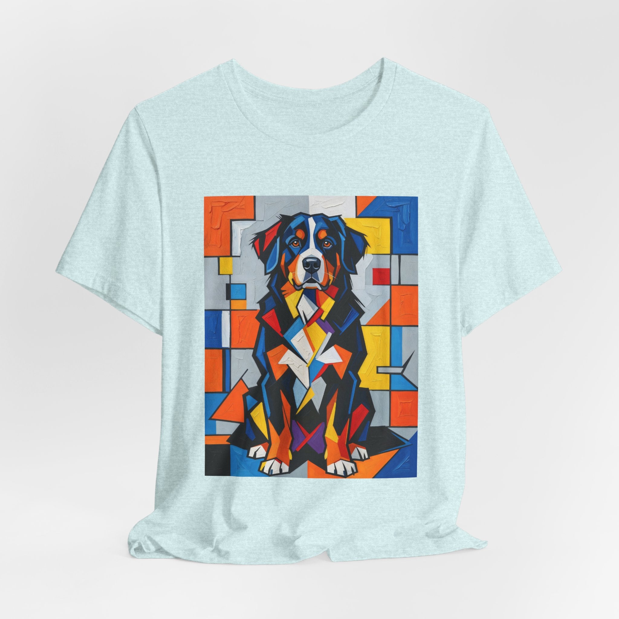 Bernese Mountain Dog T Shirt | Living Work of Art Collection | Cubist Style