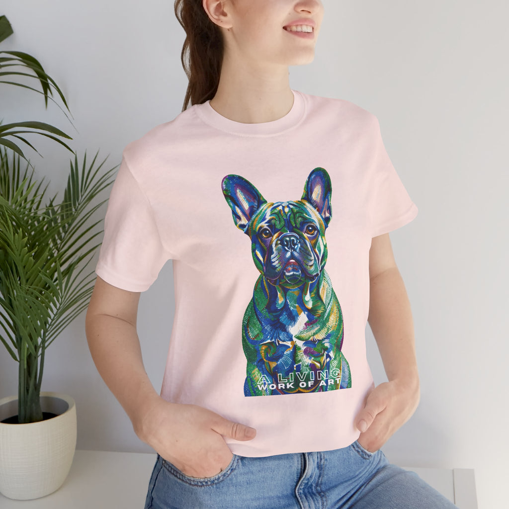 French Bulldog T Shirt | Living Work of Art Collection | Pointillism Style
