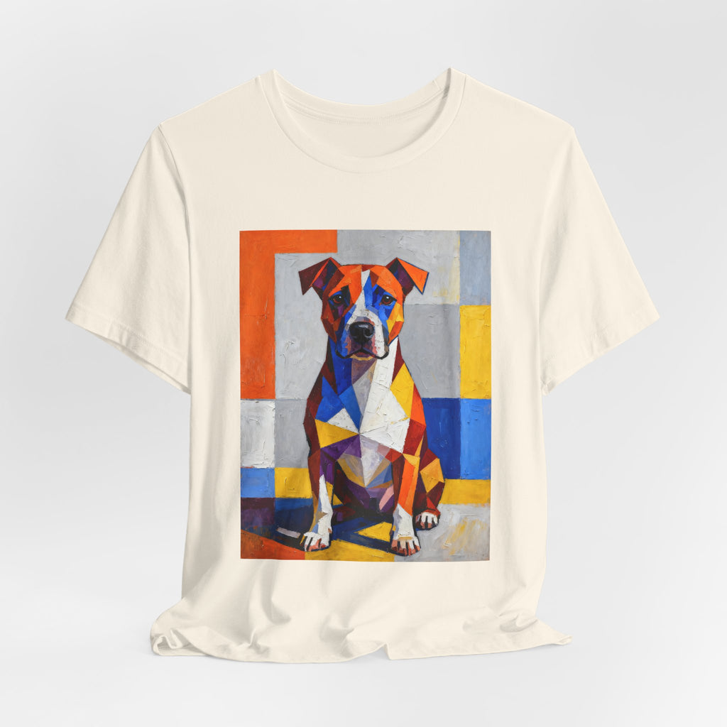 Staffordshire Bull Terrier T Shirt | Living Work of Art Collection | Cubist Style