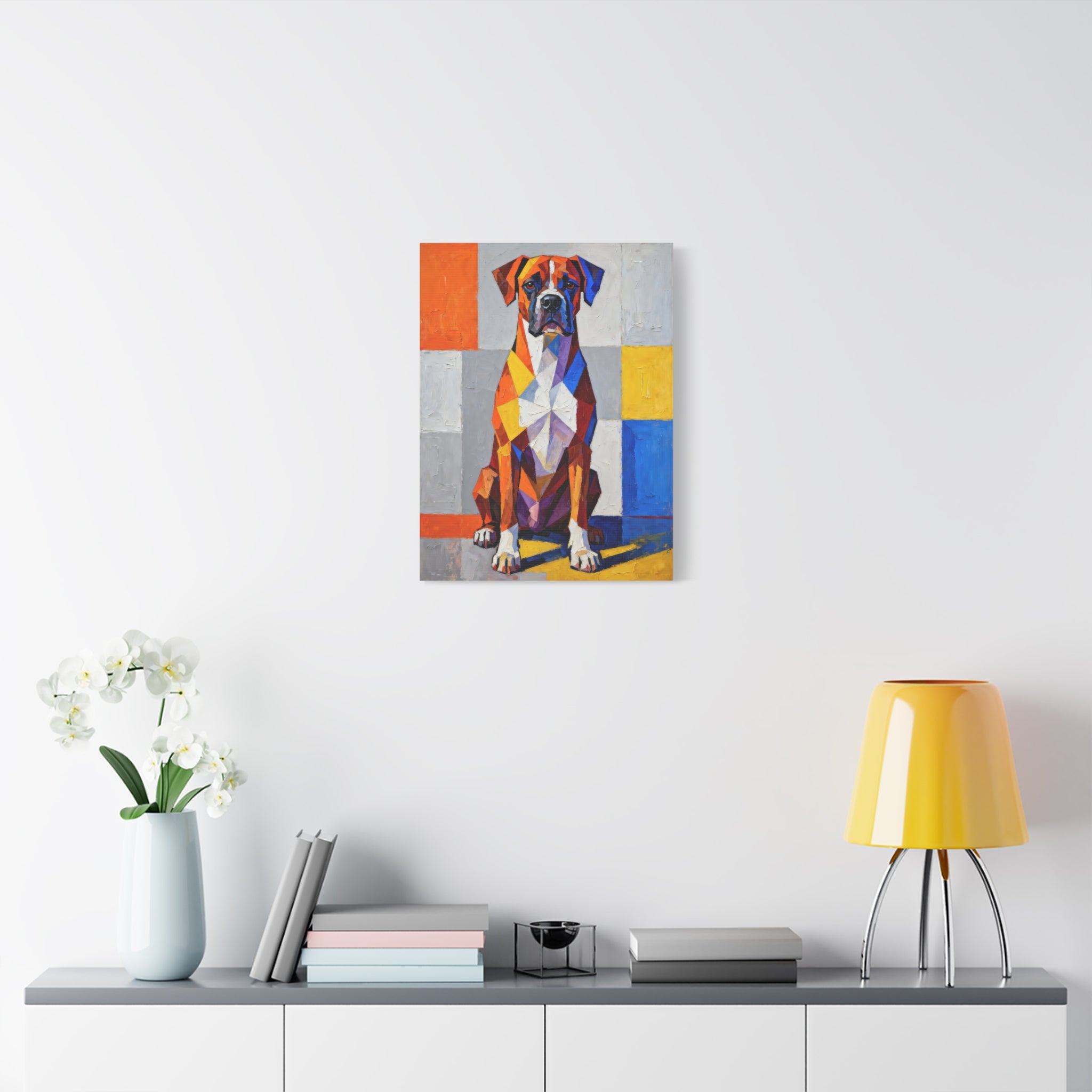 Boxer Canvas Wall Art | Living Work of Art Collection | Cubist Style Print