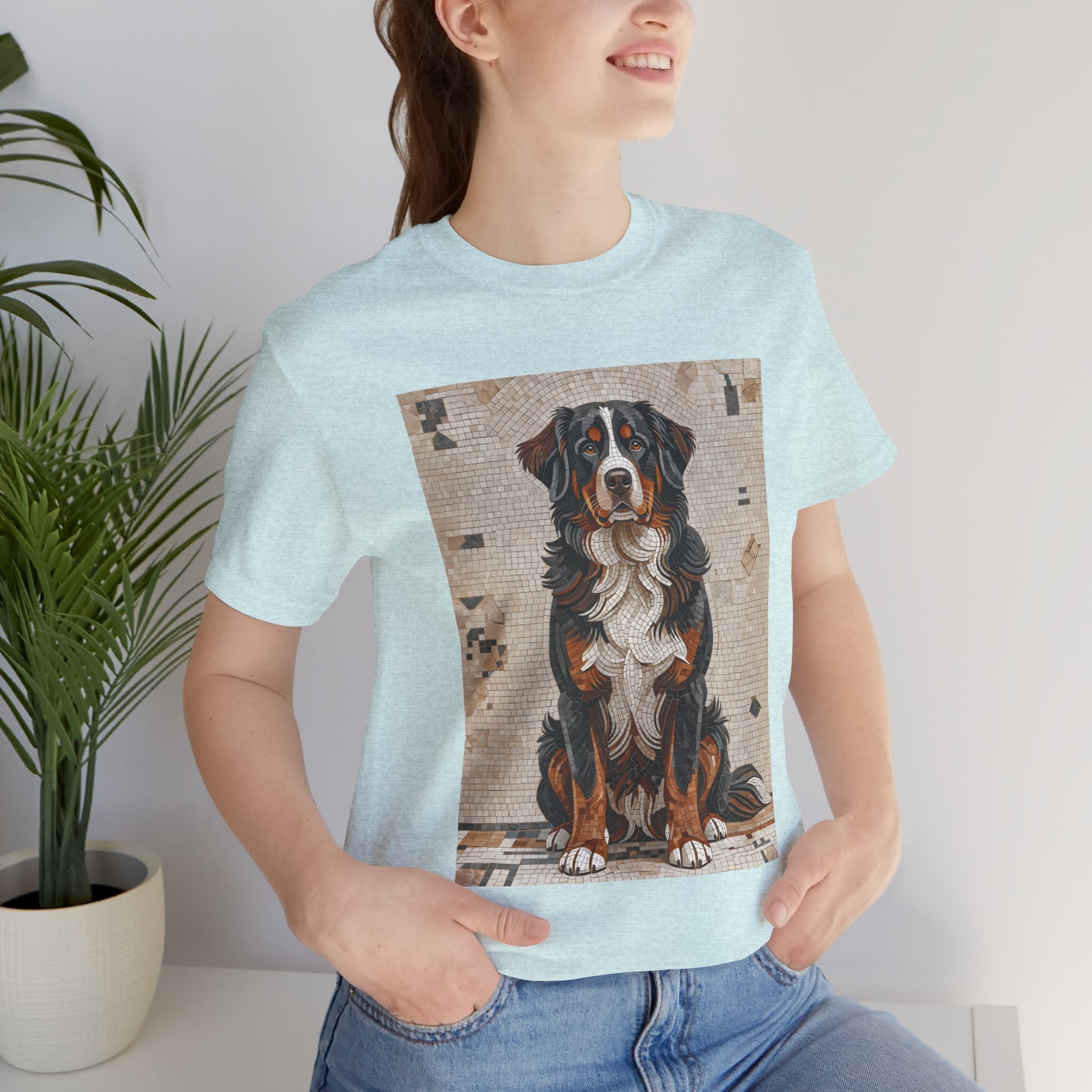 Bernese Mountain Dog T Shirt | Living Work of Art Collection | Mosaic Style