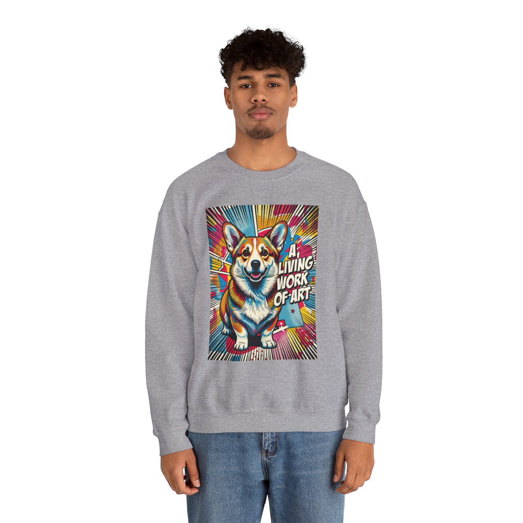 Corgi Sweatshirt | Living Work of Art Collection | Pop Art