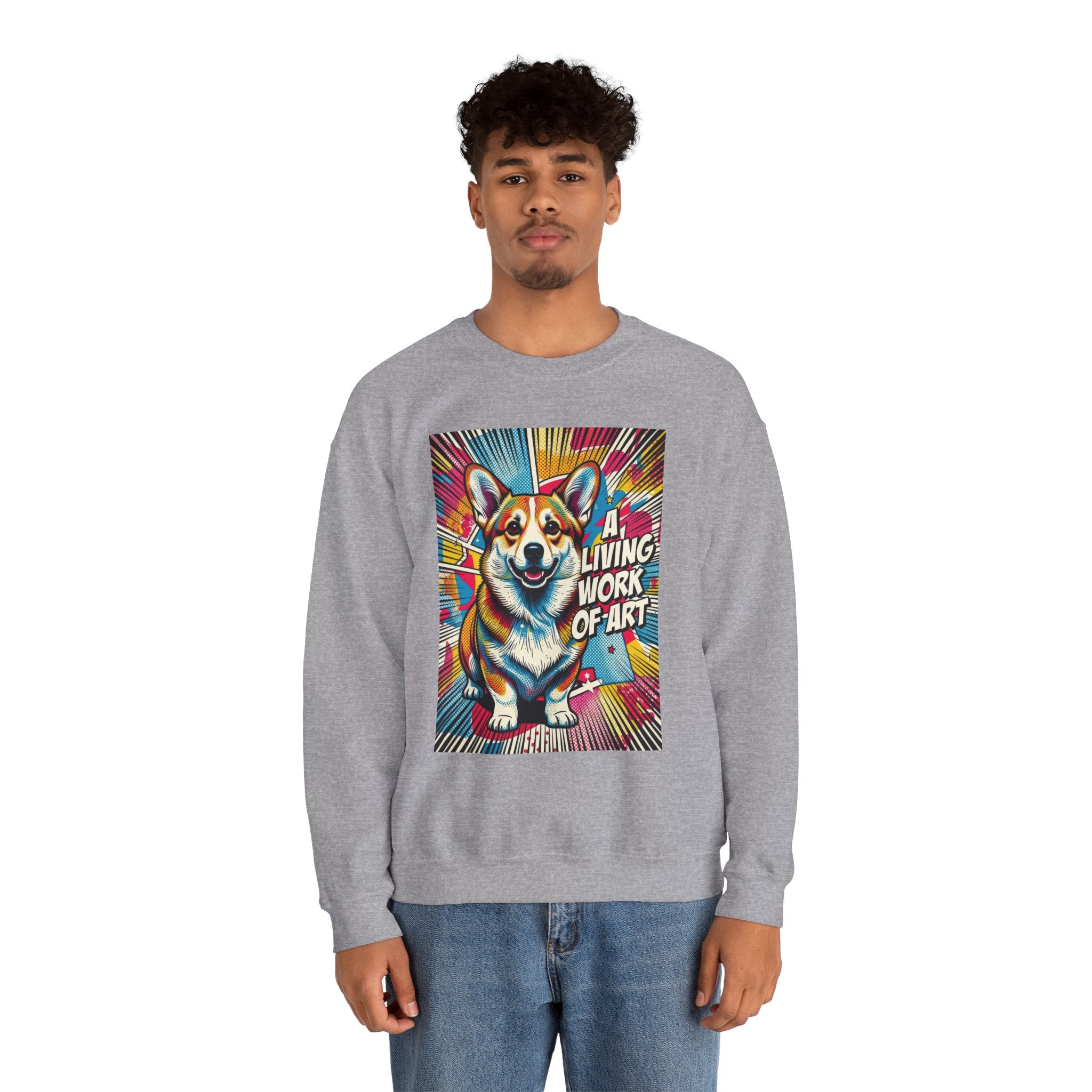 Corgi Sweatshirt | Living Work of Art Collection | Pop Art