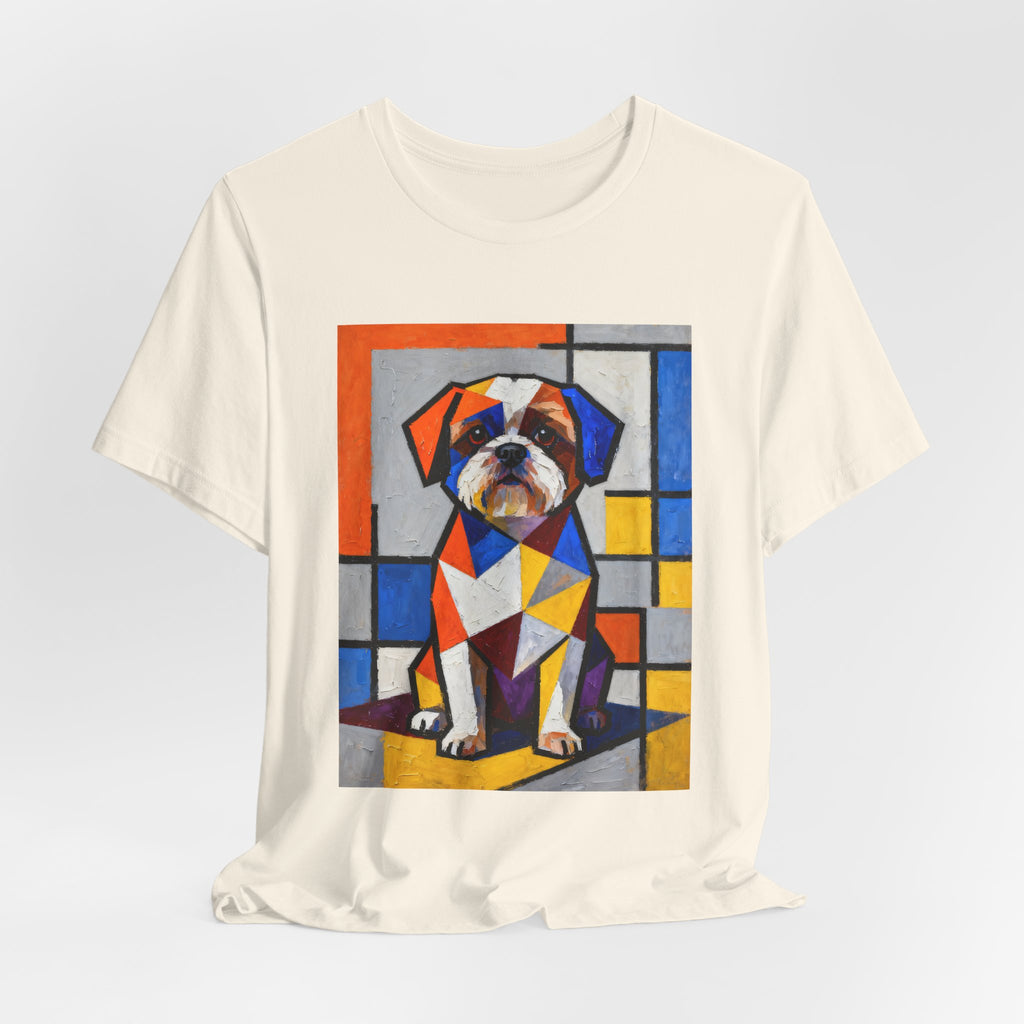Shih Tzu T Shirt | Living Work of Art Collection | Cubist Style