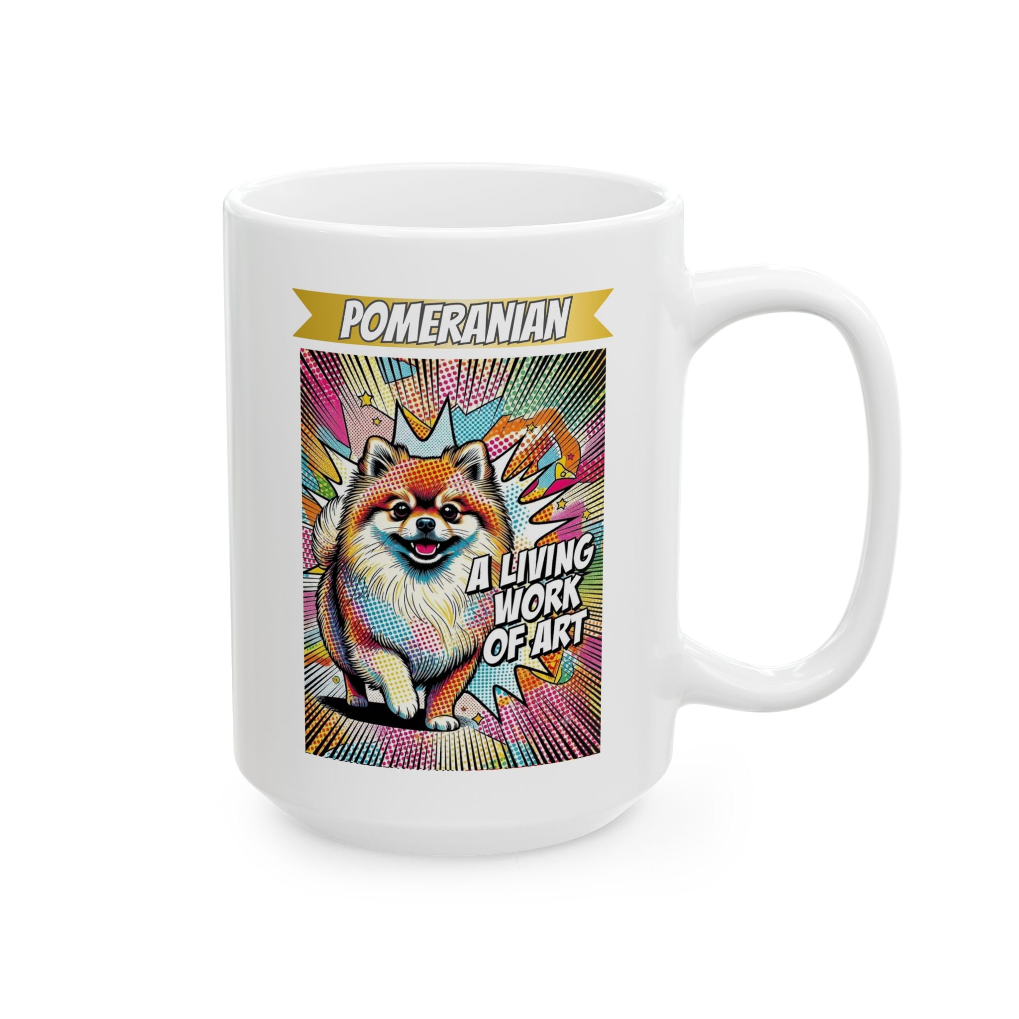 Pomeranian Coffee Mug | Living Work of Art Collection | Pop Art
