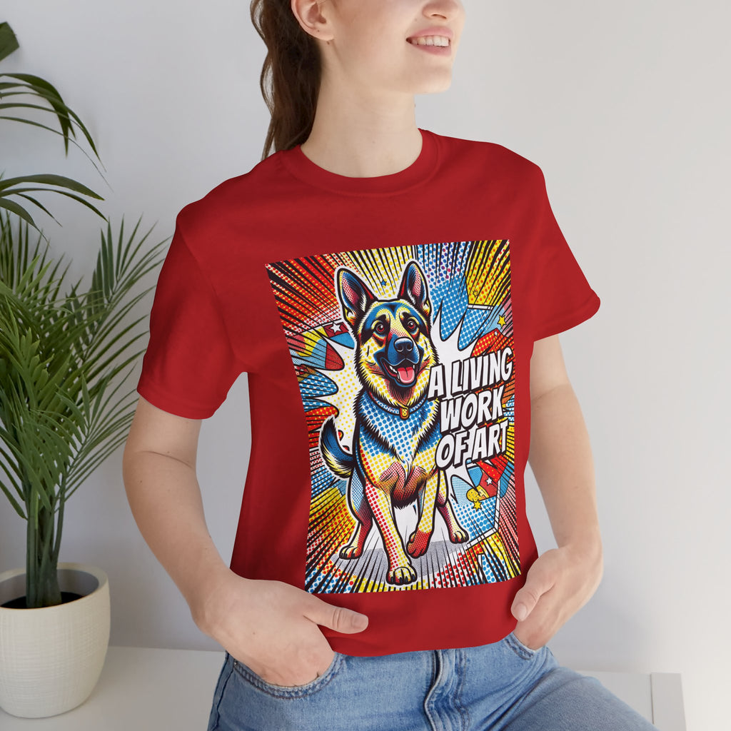 German Shepherd T Shirt | Living Work of Art Collection | Pop Art