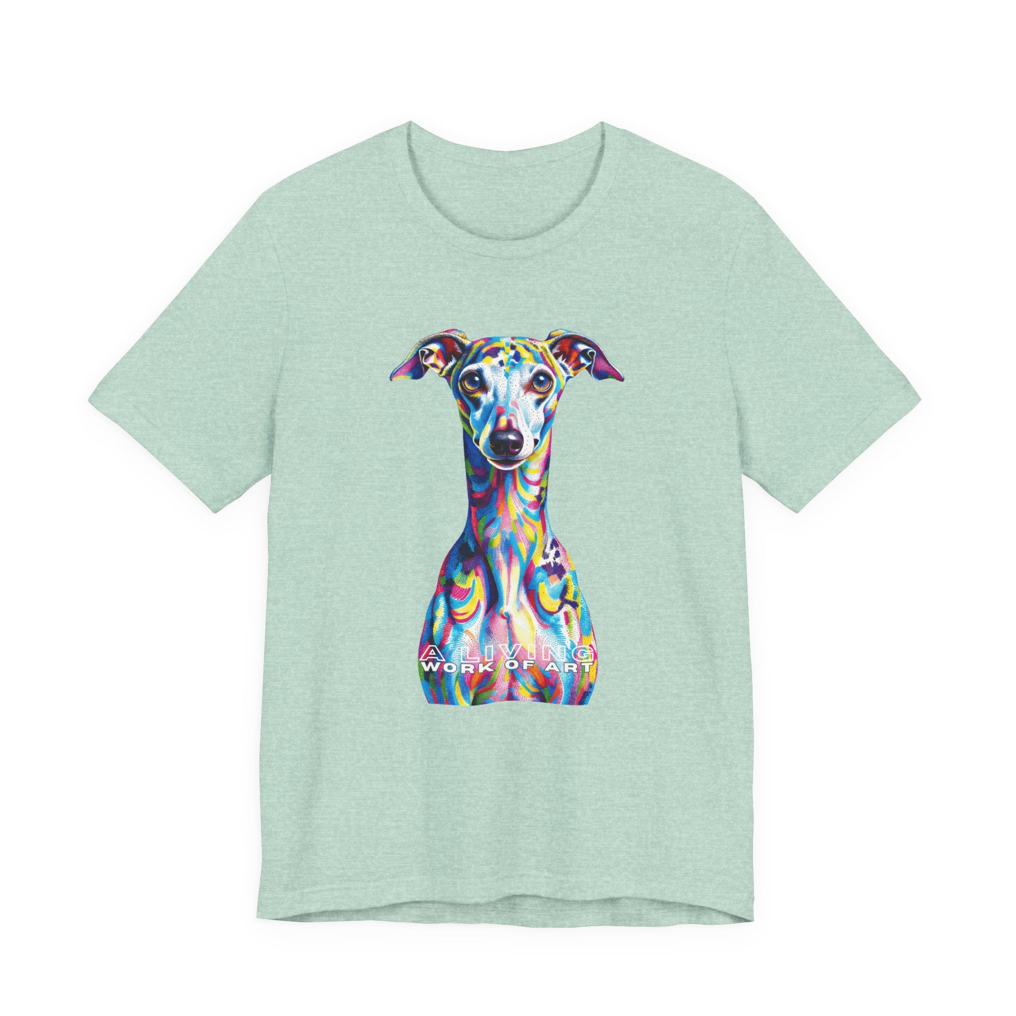 Italian Greyhound T Shirt | Living Work of Art Collection | Pointillism Style