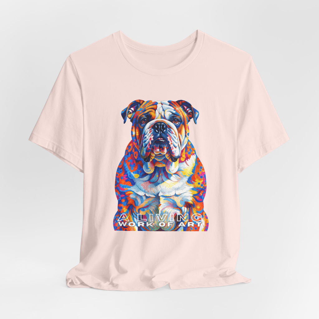 Bulldog T Shirt | Living Work of Art Collection | Pointillism Style