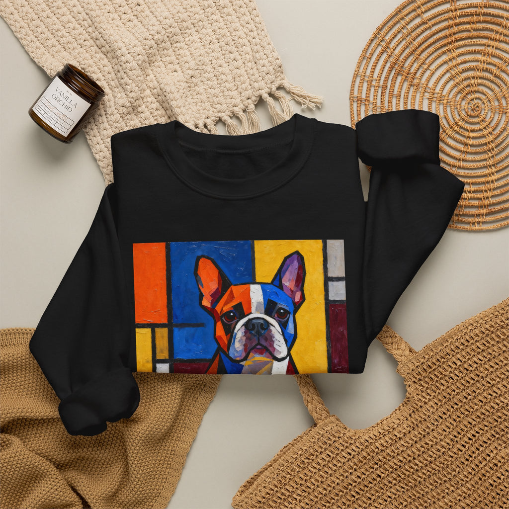 French Bulldog Sweatshirt | Living Work of Art Collection | Cubist Style