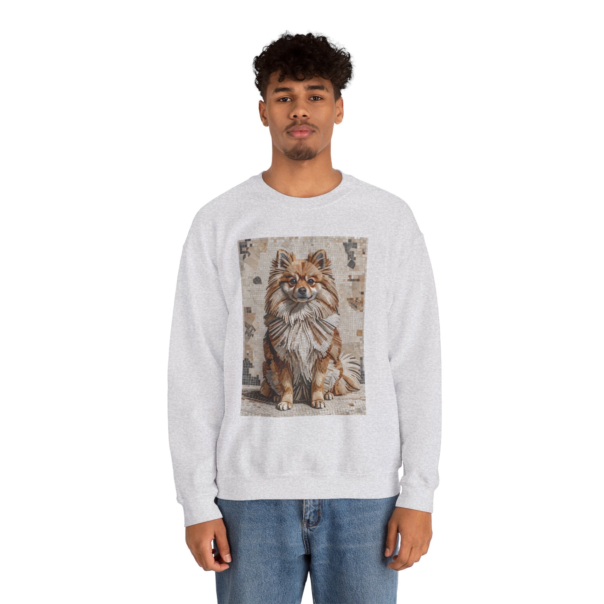 Pomeranian Sweatshirt | Living Work of Art Collection | Mosaic Style