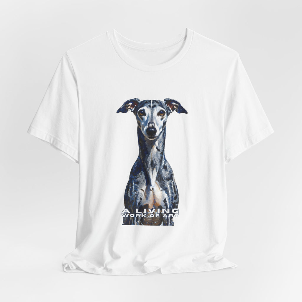 Whippet T Shirt | Living Work of Art Collection | Pointillism Style