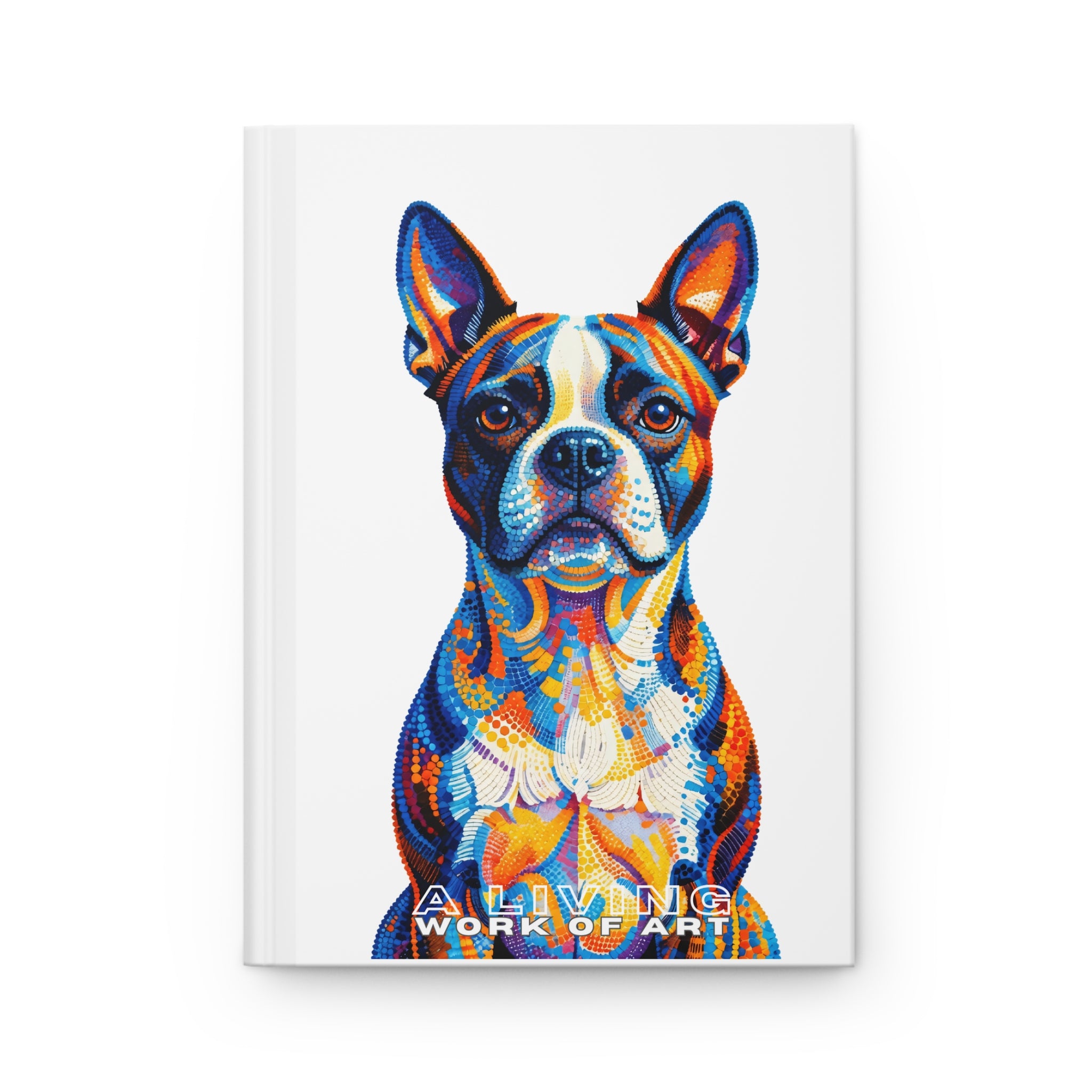 Boston Terrier Notebook | Living Work of Art Collection | Pointillism Style