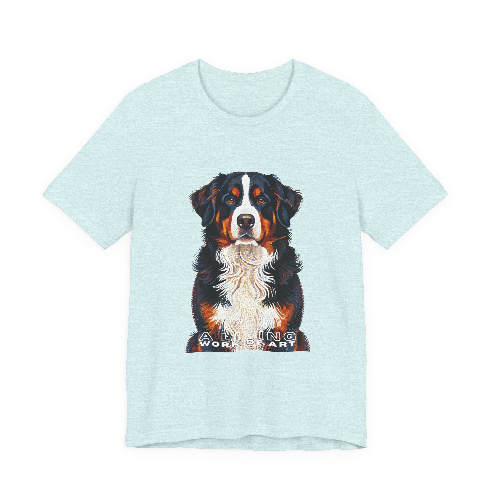 Bernese Mountain Dog T Shirt | Living Work of Art Collection | Pointillism Style