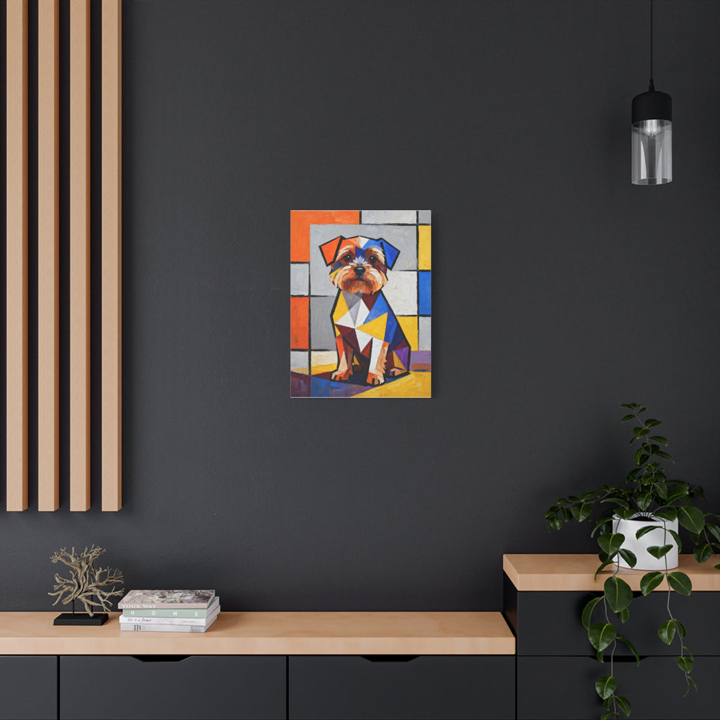 Yorkipoo Canvas Wall Art | Living Work of Art Collection | Cubist Style Print