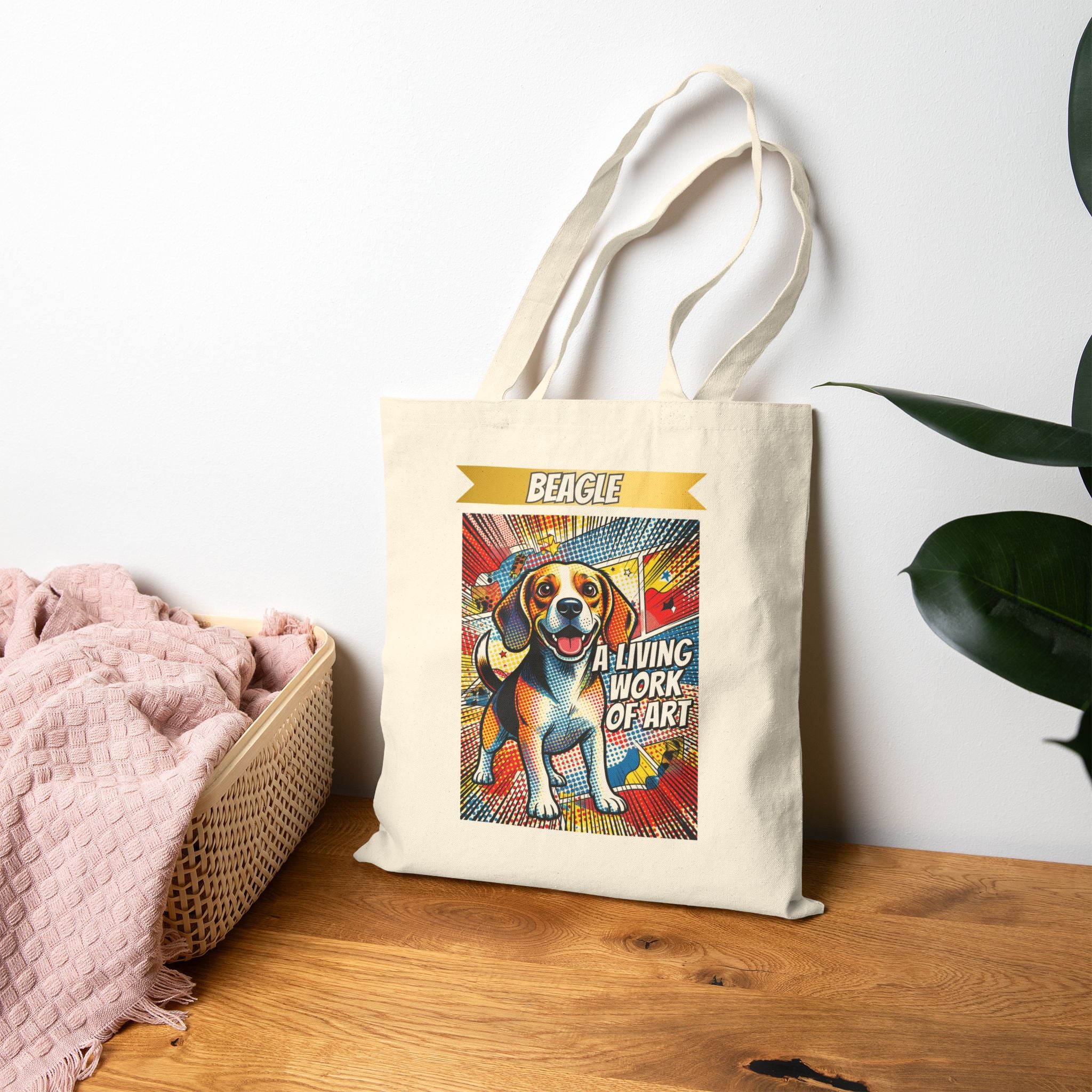 Beagle Tote Bag | Living Work of Art Collection | Pop Art