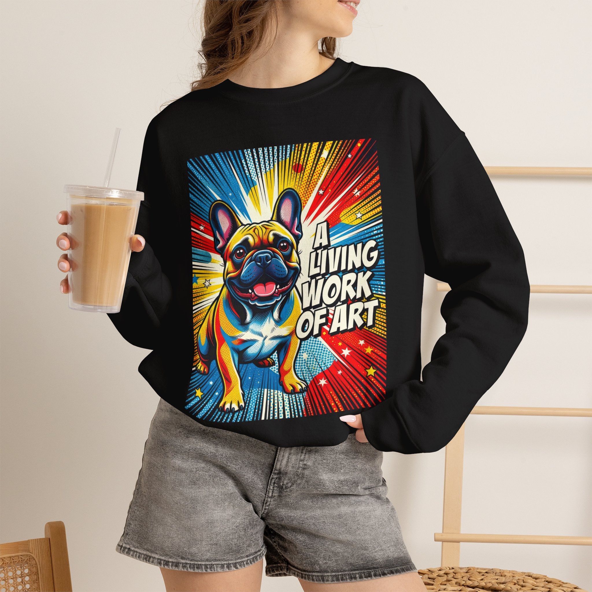 French Bulldog Sweatshirt | Living Work of Art Collection | Pop Art