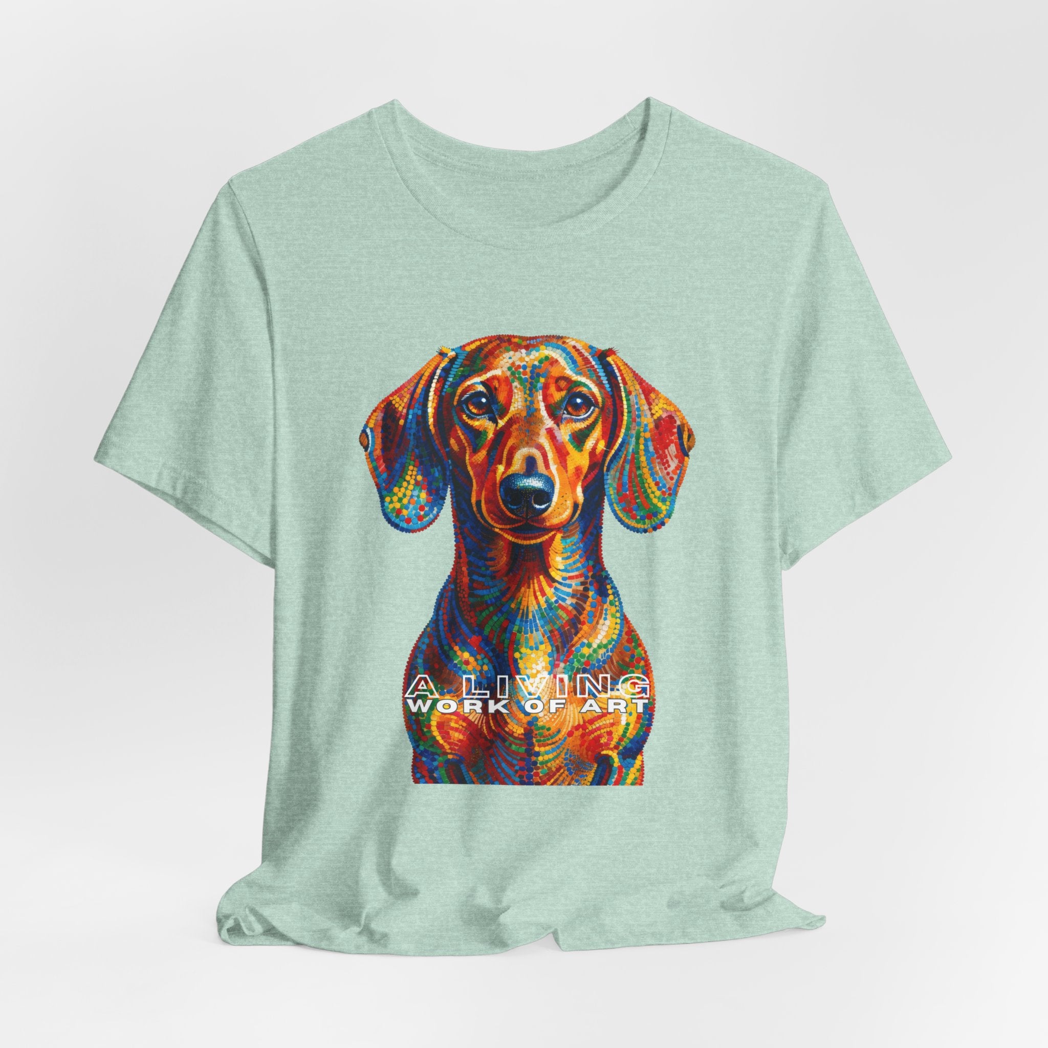 Dachshund T Shirt | Living Work of Art Collection | Pointillism Style