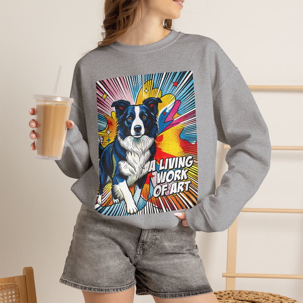 Border Collie Sweatshirt | Living Work of Art Collection | Pop Art