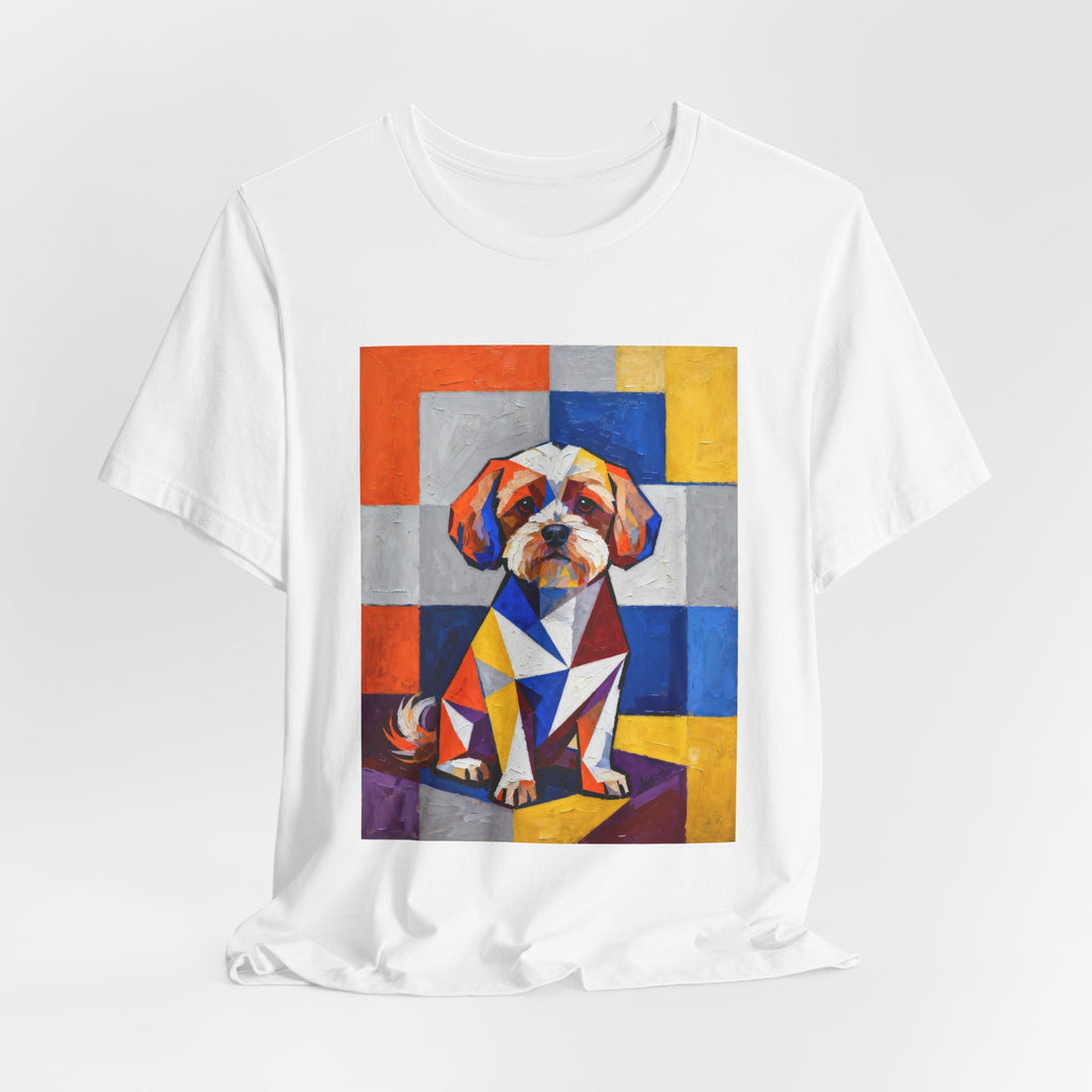 Maltipoo T Shirt | Living Work of Art Collection | Cubist Style