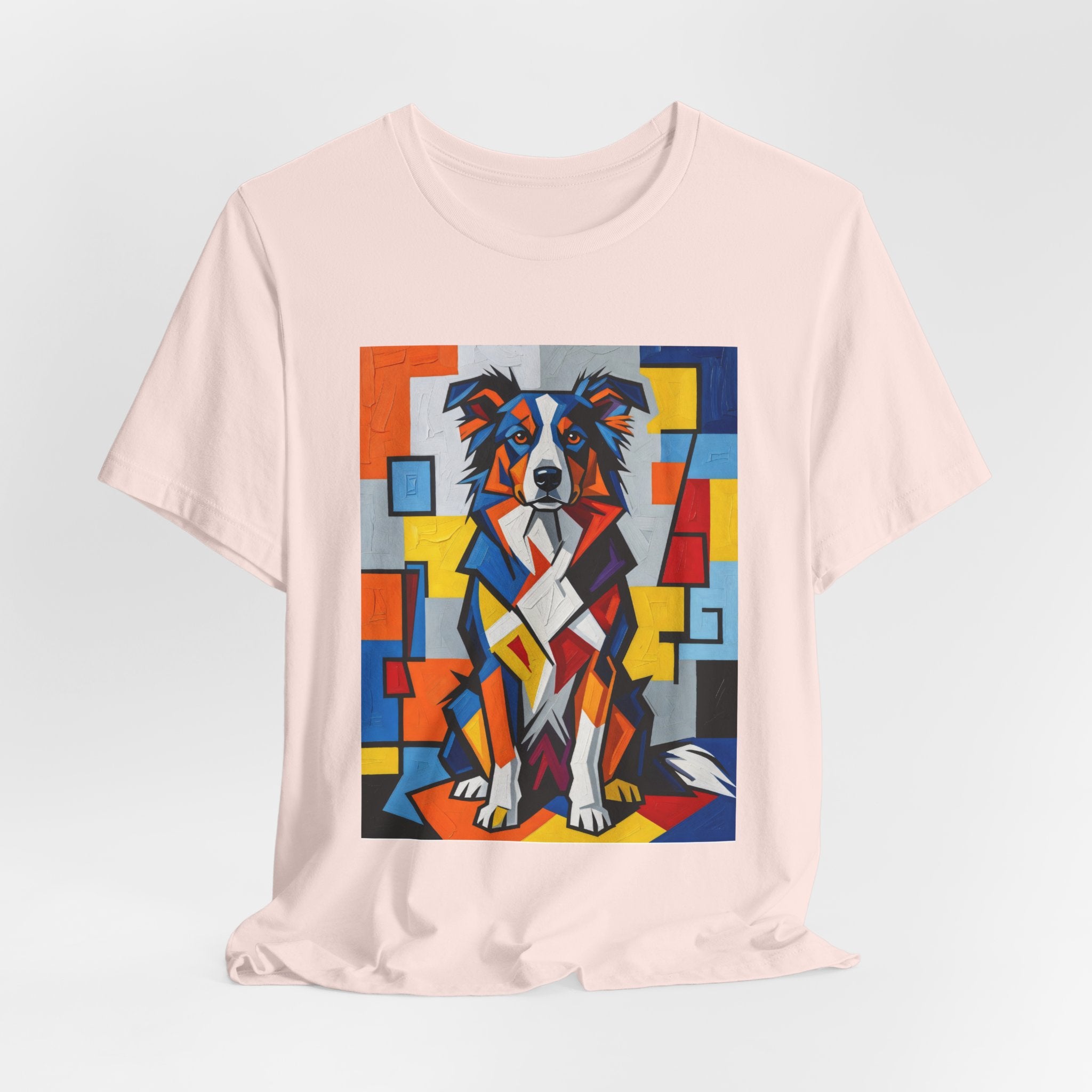 Border Collie T Shirt | Living Work of Art Collection | Cubist Style