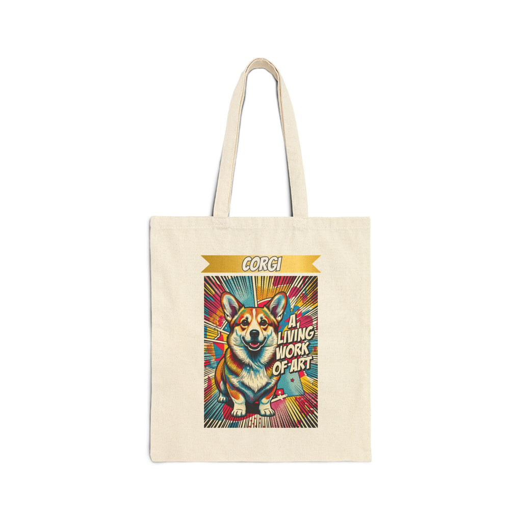 Pembroke Corgi Tote Bag | Living Work of Art Collection | Pop Art