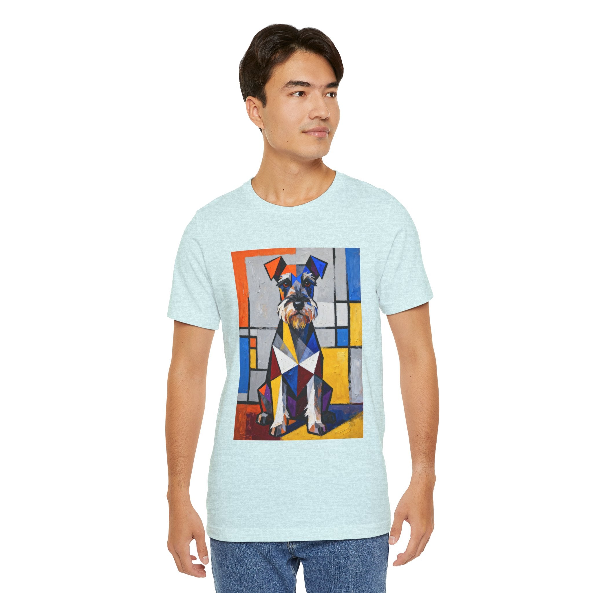 Schnauzer T Shirt | Living Work of Art Collection | Cubist Style