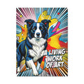 Border Collie Canvas Wall Art | Living Work of Art Collection | Pop Art Print
