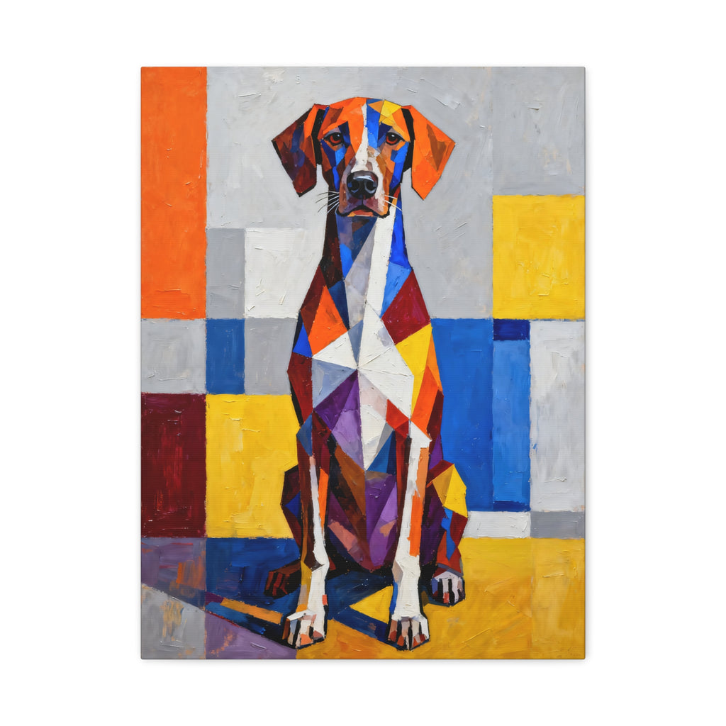German Shorthaired Pointer Canvas Wall Art | Living Work of Art Collection | Cubist Style Print