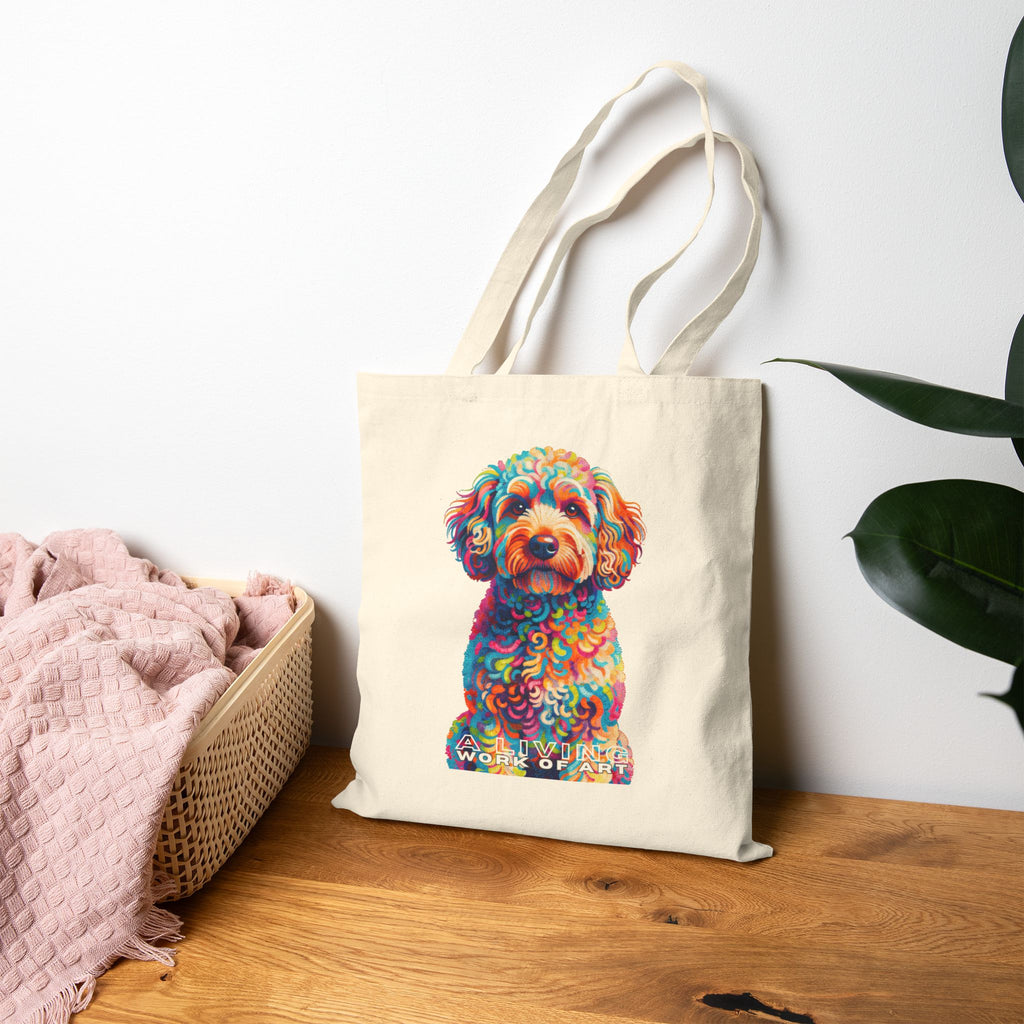 Schnoodle Tote Bag | Living Work of Art Collection | Pointillism Style